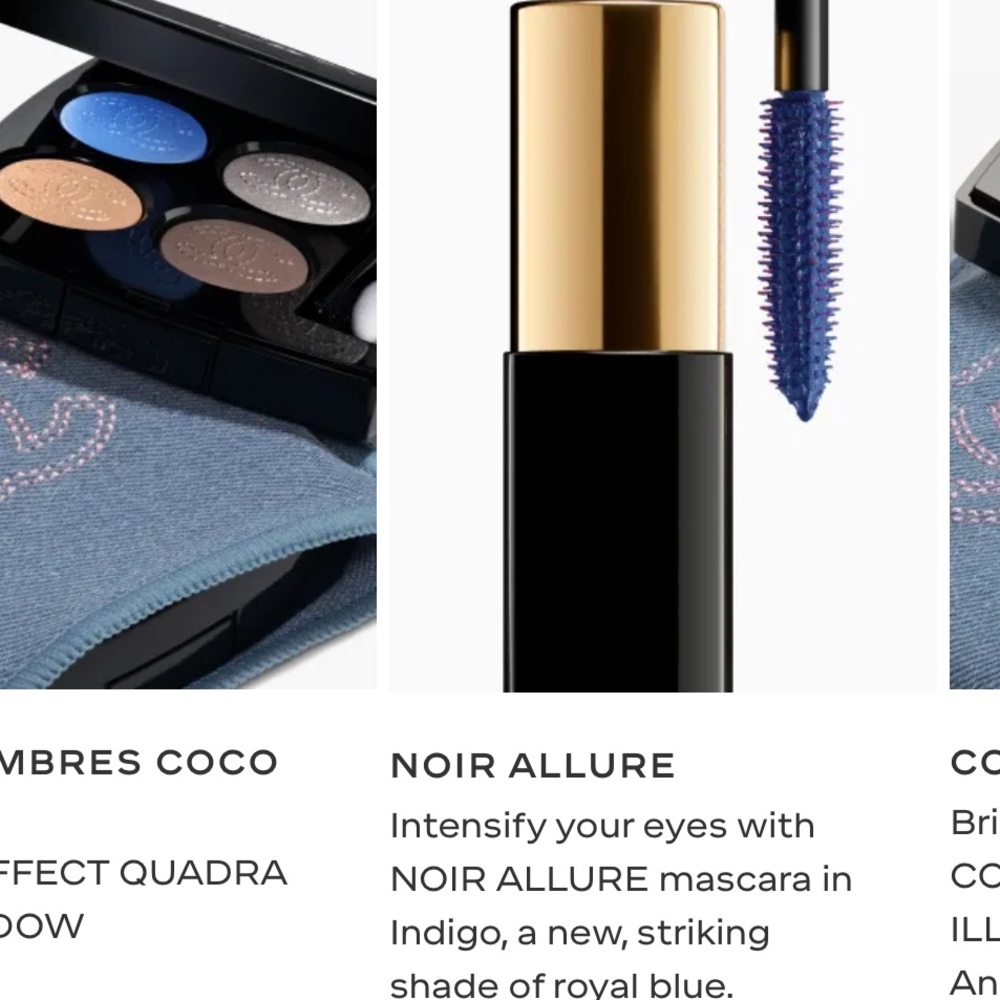 New CHANEL SS 2026 Denim Collection Noir Allure Mascara 97 Indigo